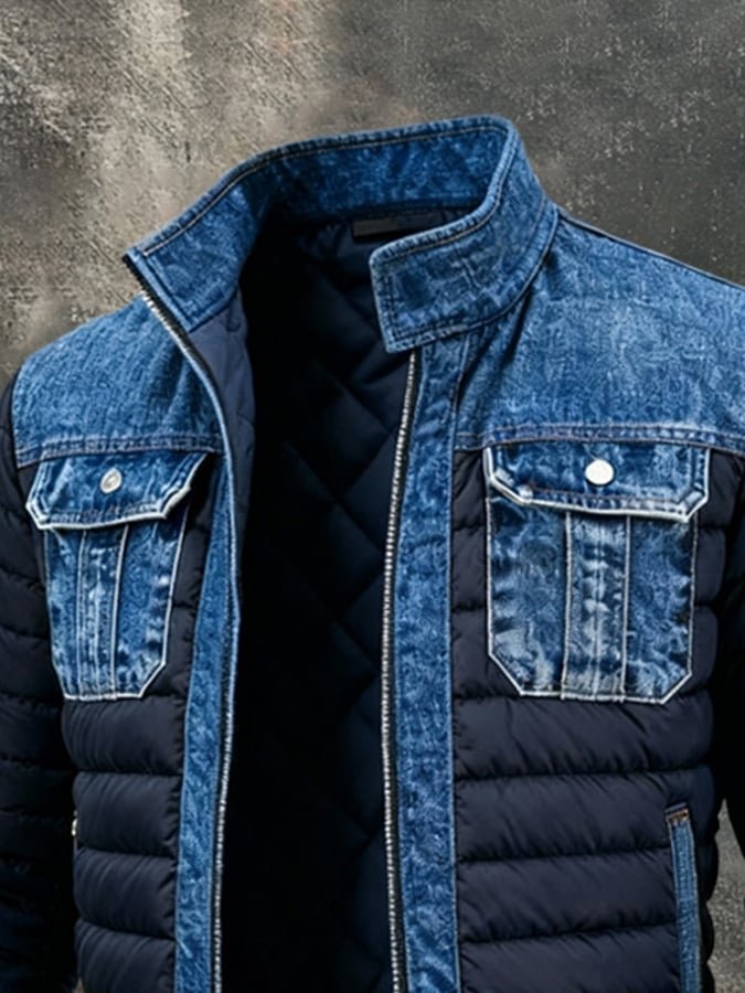 Denim Puffer Jacket