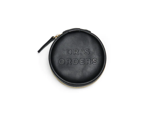 Designworks Ink | Vegan Leather Travel Pill Case with Tassel - "Dr.'s Orders"