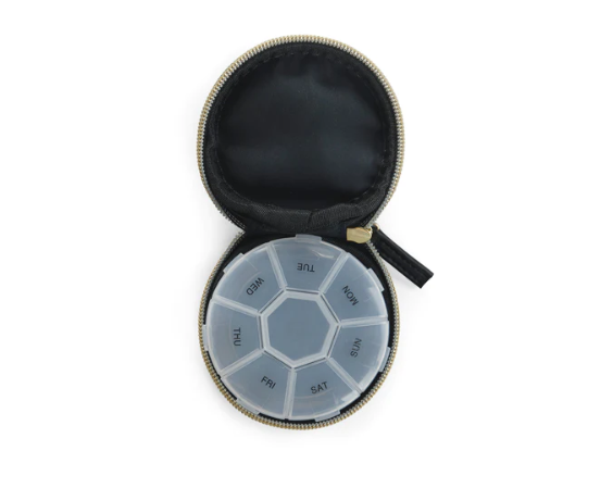 Designworks Ink | Vegan Leather Travel Pill Case with Tassel - "Dr.'s Orders"