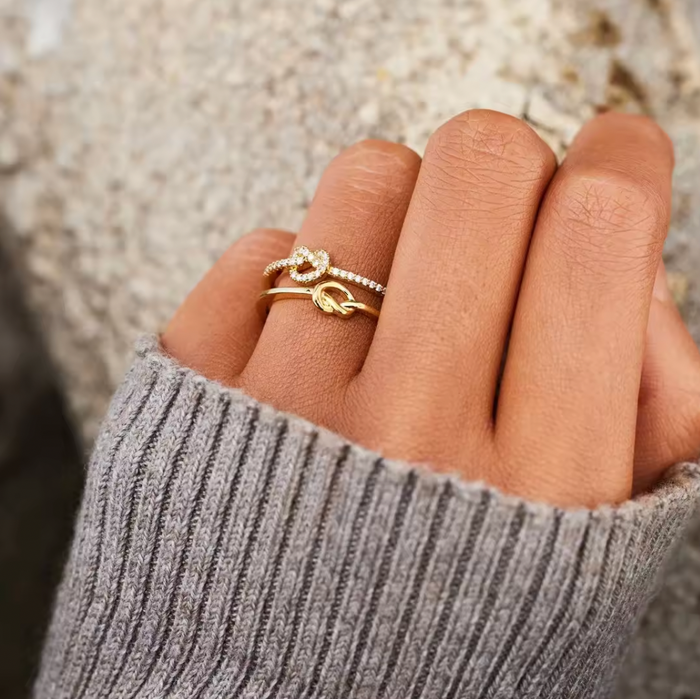 Dolores | Gold-Plated Double Knot Ring