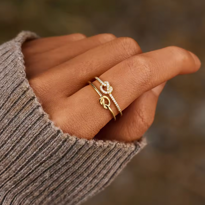 Dolores | Gold-Plated Double Knot Ring