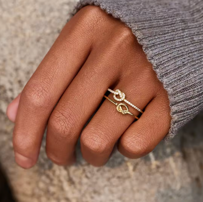 Dolores | Gold-Plated Double Knot Ring
