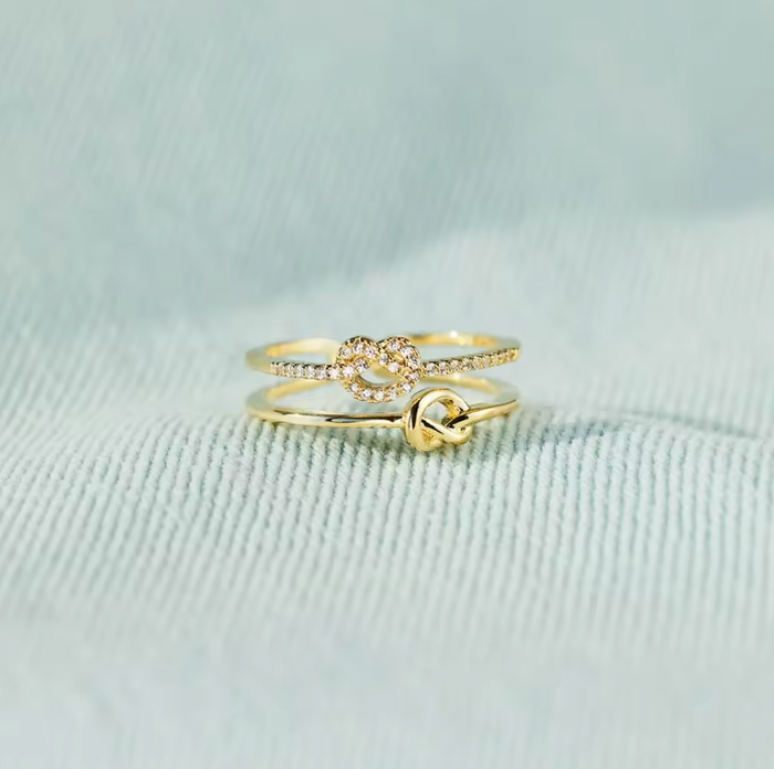 Dolores | Gold-Plated Double Knot Ring