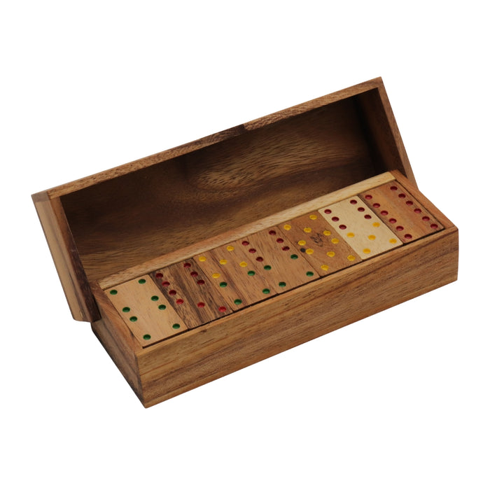 DOMINOES | Double-6 Set | Hardwood | 50 × 27 mm Blocks