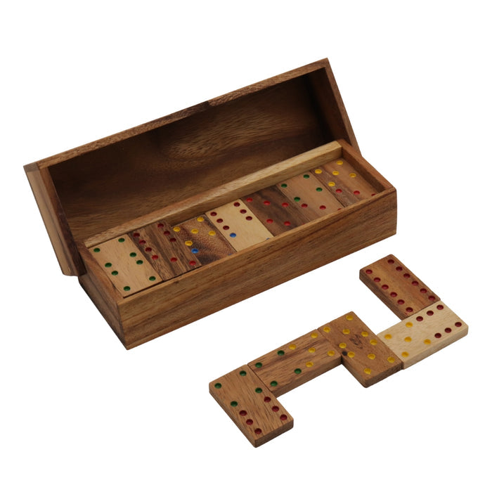 DOMINOES | Double-6 Set | Hardwood | 50 × 27 mm Blocks