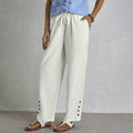 Eeva - Relaxed Button-Detail Trousers