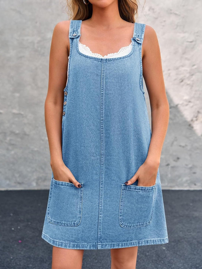 Eeva - Relaxed Strappy Denim Dress