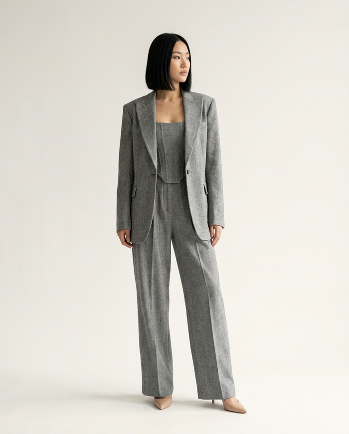 Elegance | Three-piece Set - off-white studio editorial