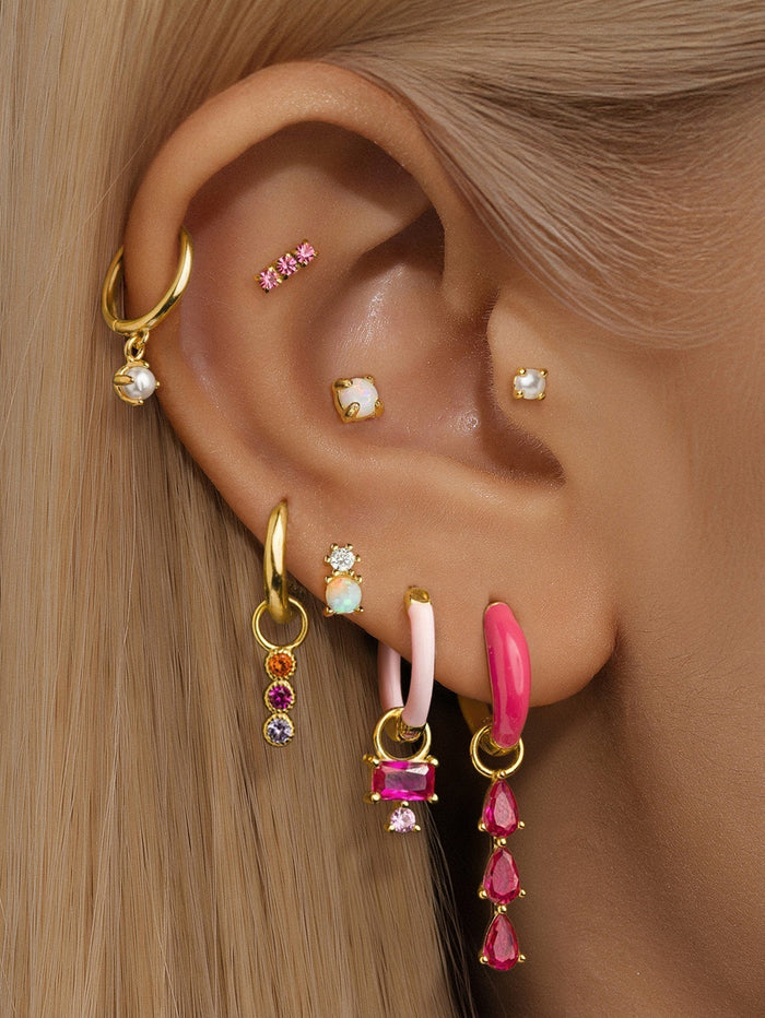 Elena | Gold-Plated Earrings with Textured Surface