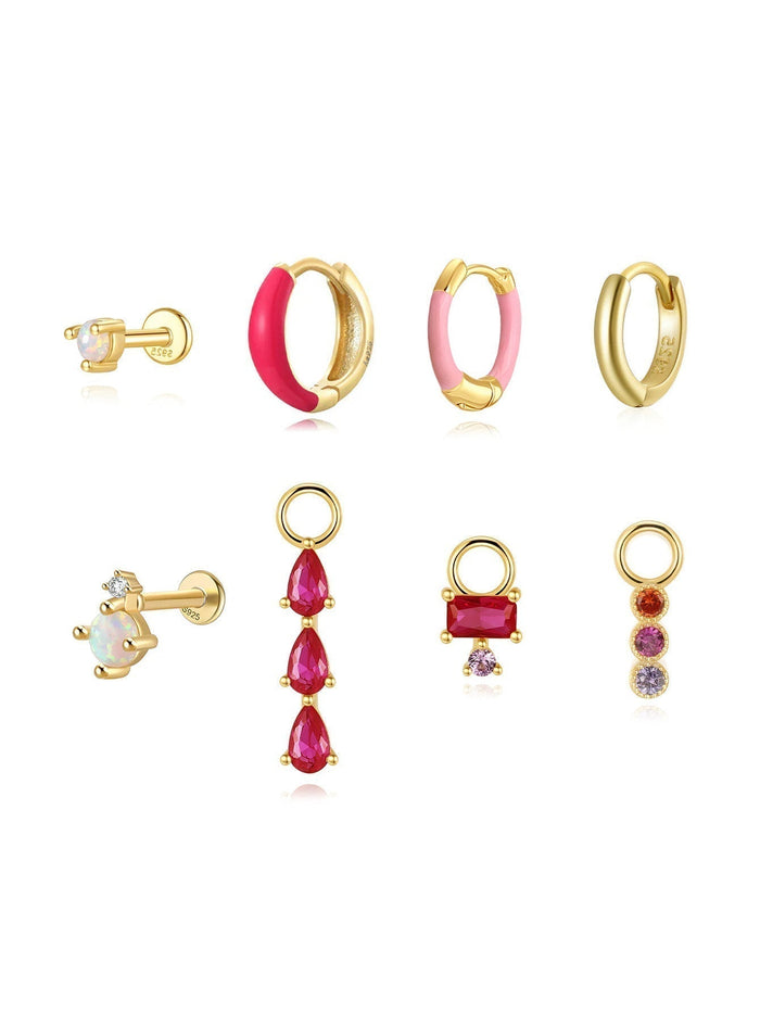 Elena | Gold-Plated Earrings with Textured Surface
