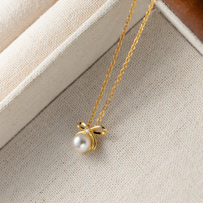 Elena | Gold-Plated Johana-luisa Necklace with Double Pearl