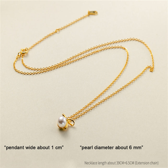 Elena | Gold-Plated Johana-luisa Necklace with Double Pearl