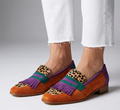 Eleni | Loafers Brown with Printed Leopard Print