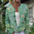 Elina - Water Lily Cardigan in Green