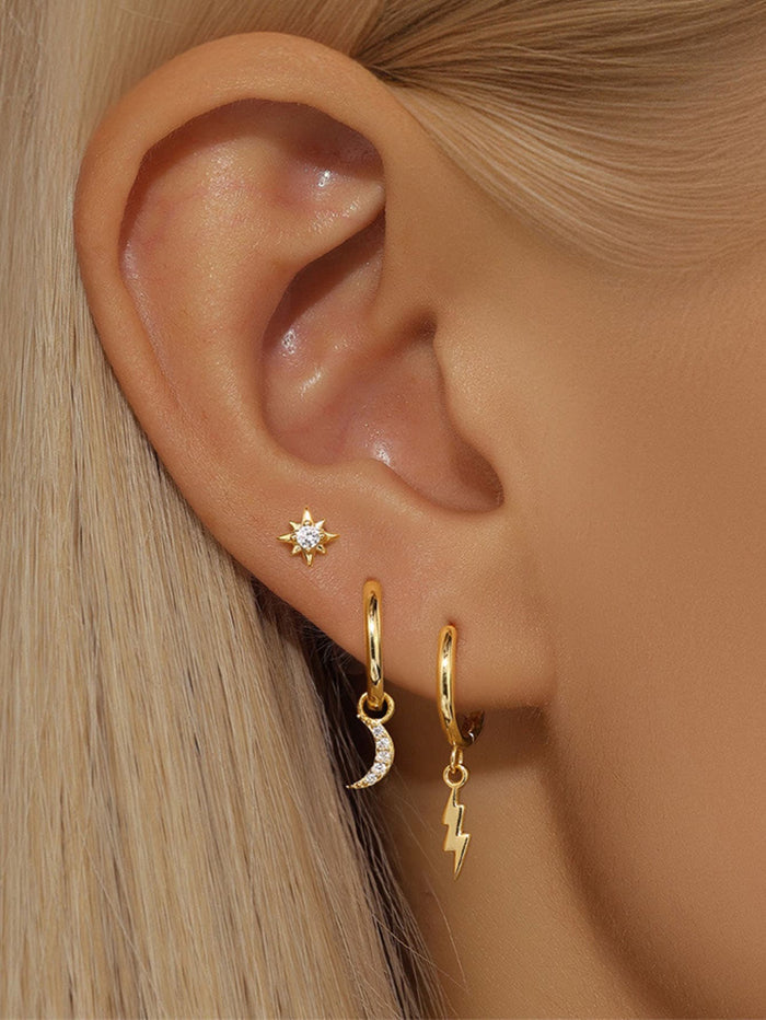 Elis | Gold-Plated Soft Line Delicate Earrings