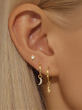 Elis | Gold-Plated Soft Line Delicate Earrings