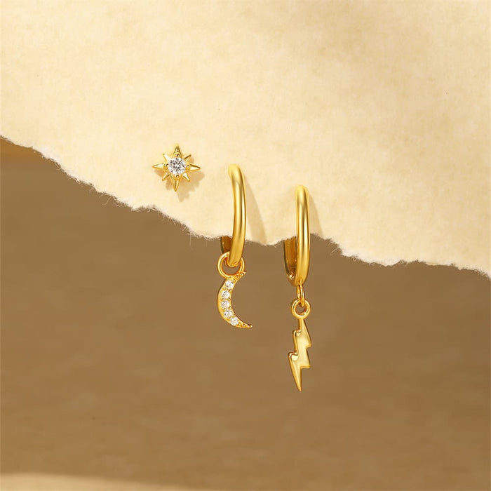 Elis | Gold-Plated Soft Line Delicate Earrings