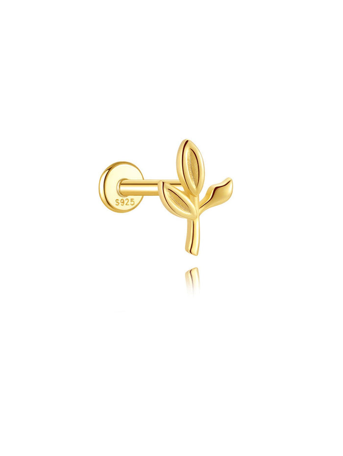 Elisa | Gold-Tone Earrings with Geometric Accent