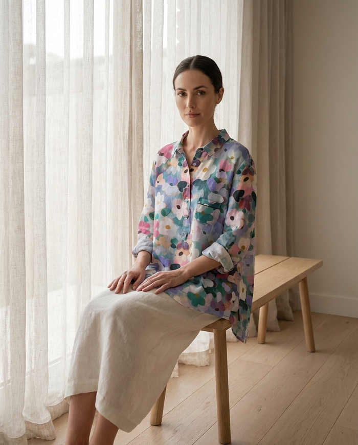 Elise | Linen Elegant Summer Blouse