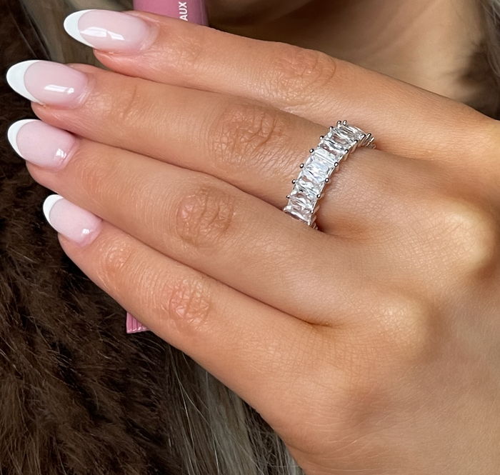 Elsi | Silver Clear Baguette Ring