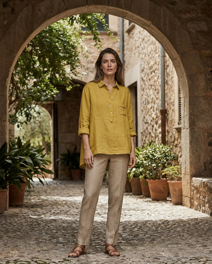 Elvie | Linen Elegant Summer Blouse