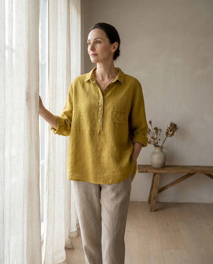 Elvie | Linen Elegant Summer Blouse