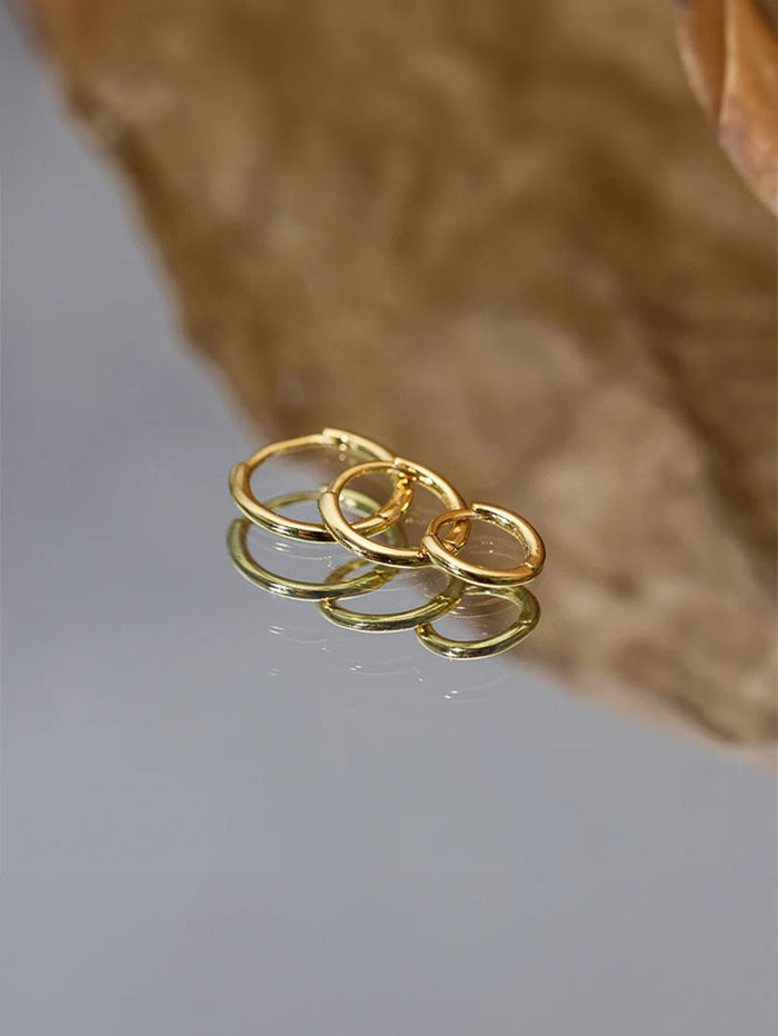 Emilie | Gold-Plated Delicate Earrings with Soft Shine