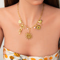 Emilie | Gold-Plated Delicate Necklace with Small Pendants