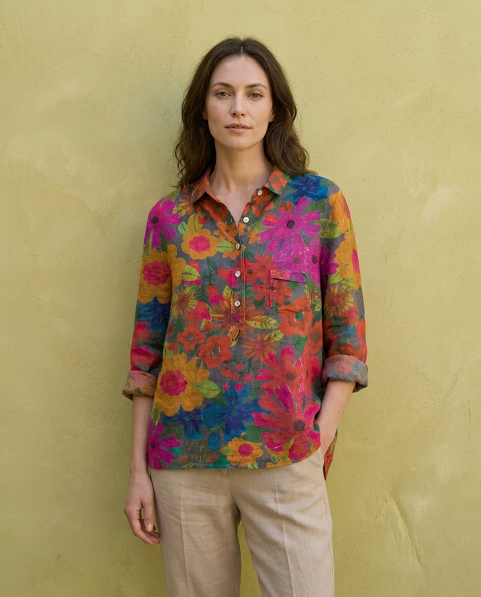 Emilie | Linen Elegant Summer Blouse