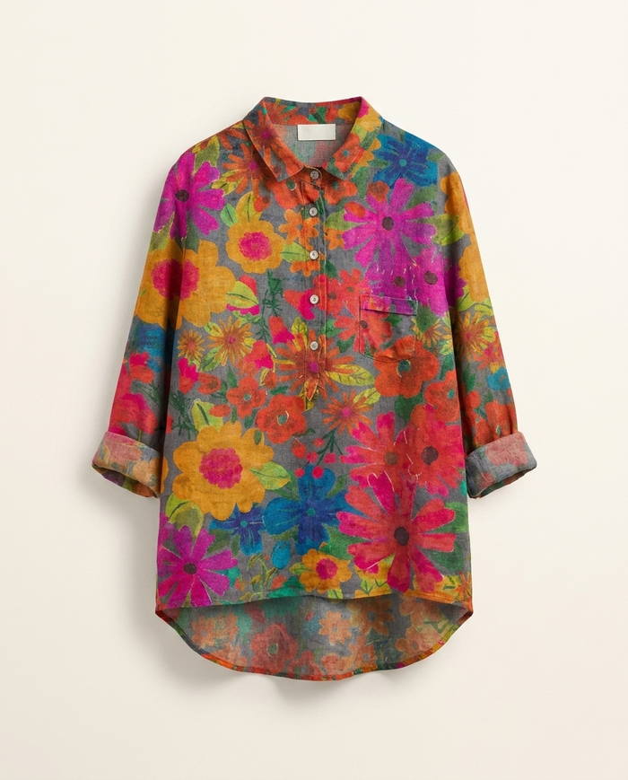Emilie | Linen Elegant Summer Blouse