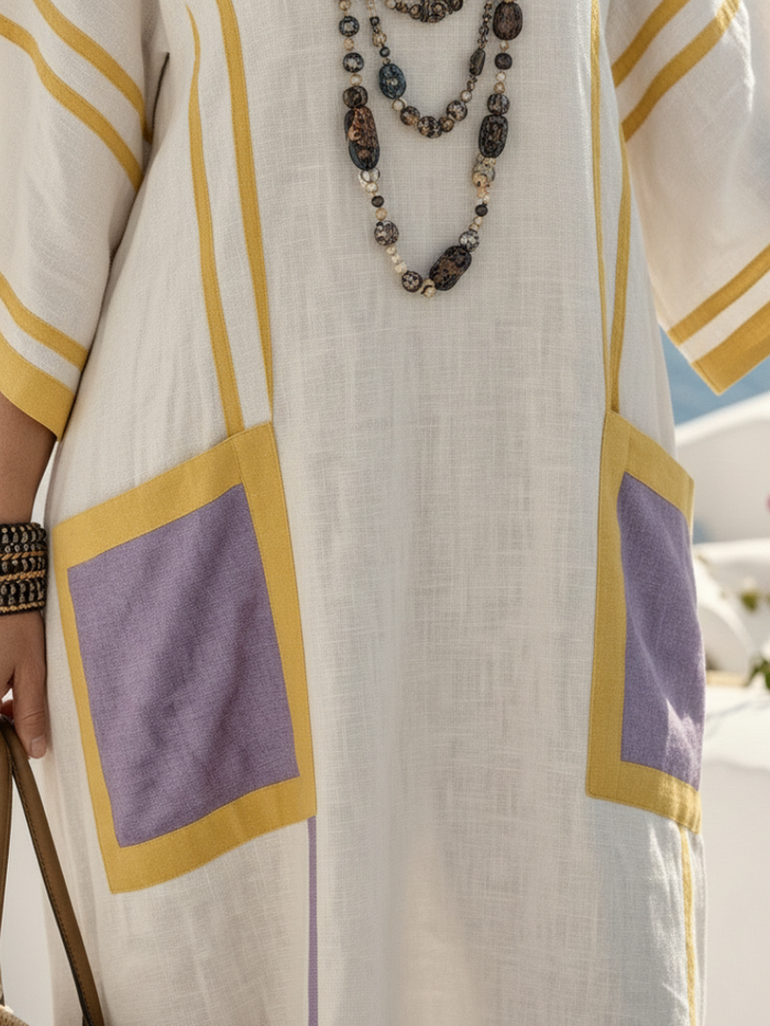 Emma | Short-Sleeve and V-Neck Maxi Dress