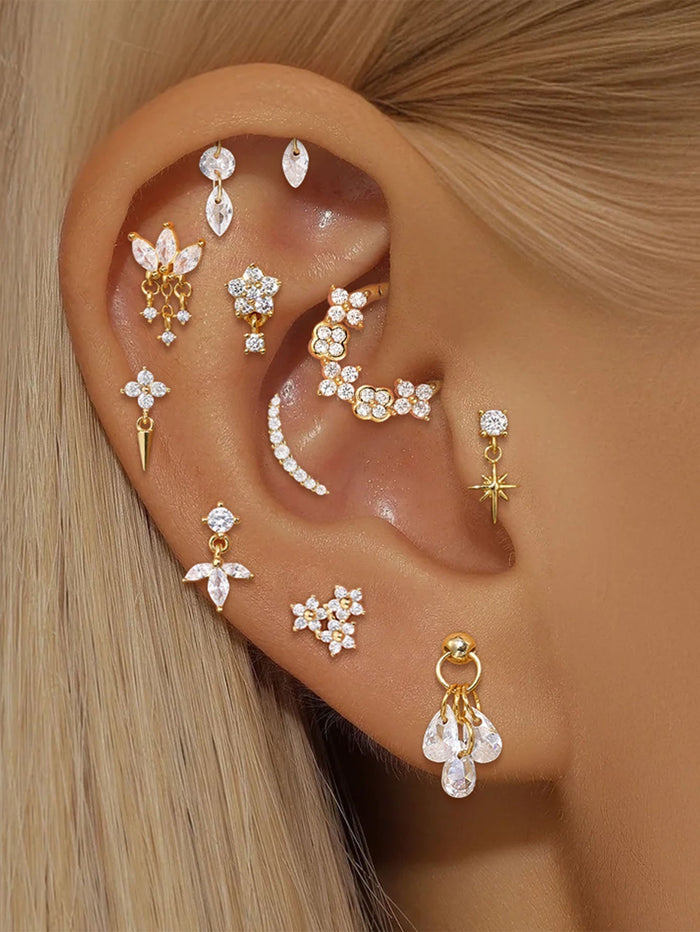 Estella | Gold-Plated Johana-marie Earrings with Textured Surface