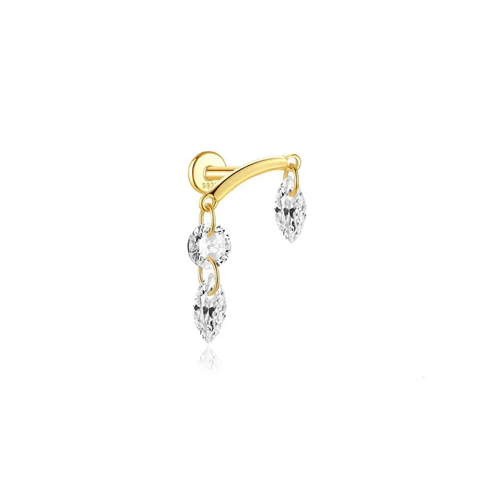 Estella | Gold-Plated Johana-marie Earrings with Textured Surface