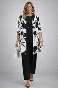 Etheline | Monochrome Floral Three-Piece Set