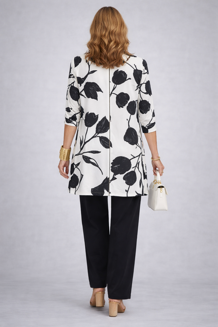 Etheline | Monochrome Floral Three-Piece Set
