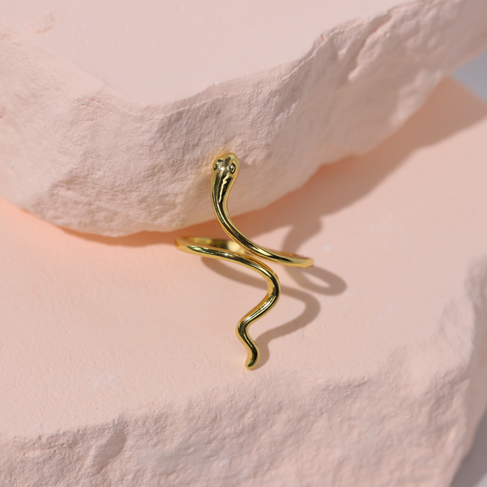 Eva | Gold-Plated Snake Ring