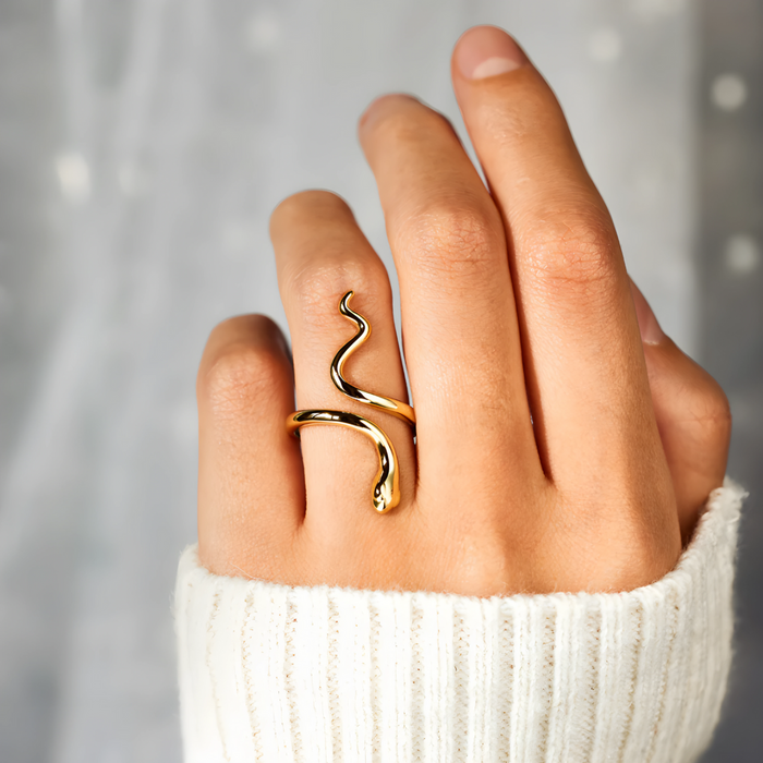 Eva | Gold-Plated Snake Ring