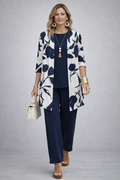 Evania | Navy Botanical Three-Piece Set