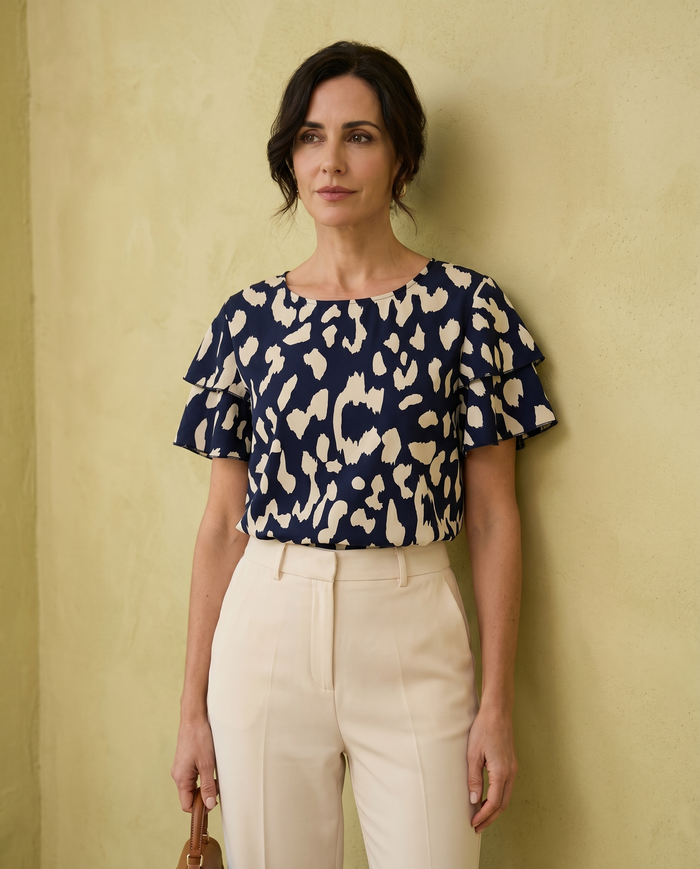 Evelyn | Blouse Casual with Neckline Round