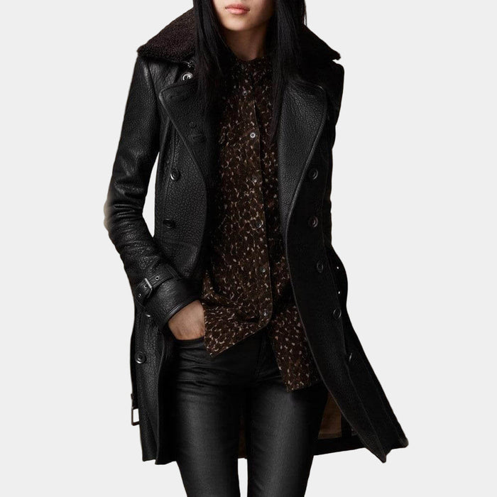 Evelyn | Coat Leather 3/4
