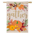 Evergreen- Autumn Gather House Flag
