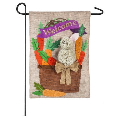Evergreen- Bunny basket garden flag