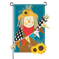 Evergreen- Fall Scarecrow welcome garden flag