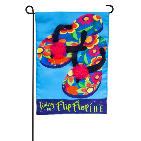 Evergreen- Flip flop life garden flag