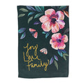 Evergreen- Joy Love Family Suede Flag