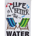 Evergreen- Life is better on the beach garden flag