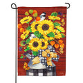 Evergreen- Sunflower Milk Can House Flag