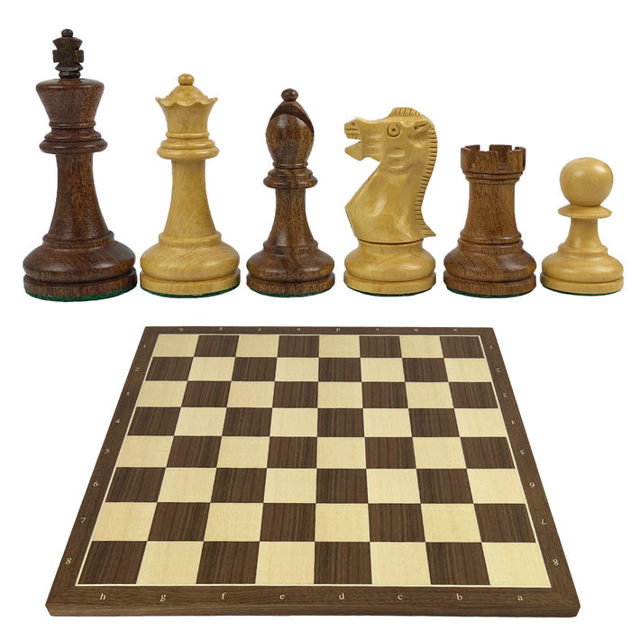 EXECUTIVE | Walnut & Maple Board with Notation | 50mm Squares