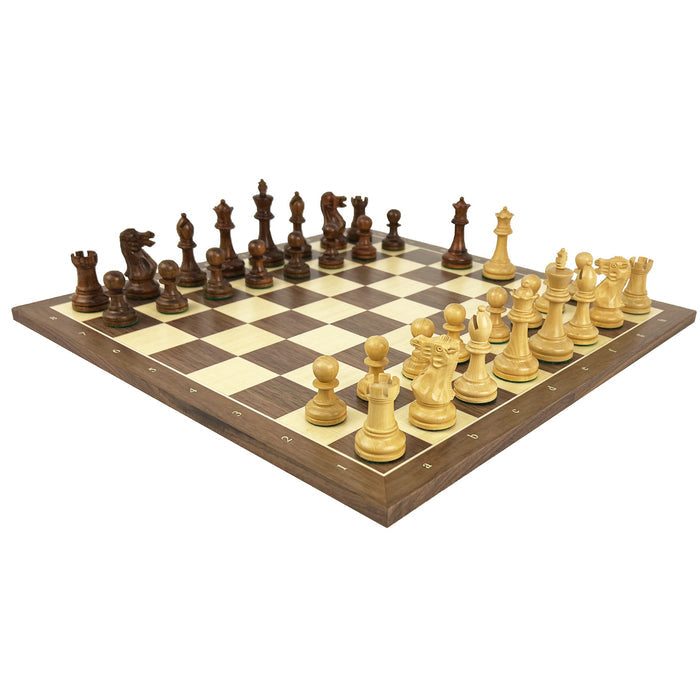 EXECUTIVE | Walnut & Maple Board with Notation | 50mm Squares