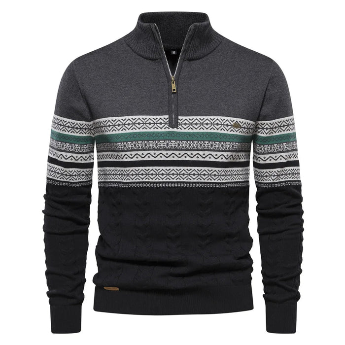 Fair Isle Quarter-Zip Jumper